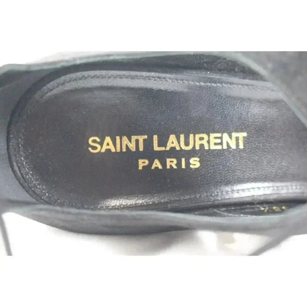 ladies SAINT LAURENT PARIS Black Heels size 38.5